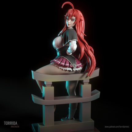 Crimson Devil - hand-sculpted resin pin-up figure