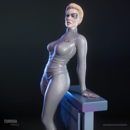 Reclaimed Drone - hand-sculpted resin pin-up figure