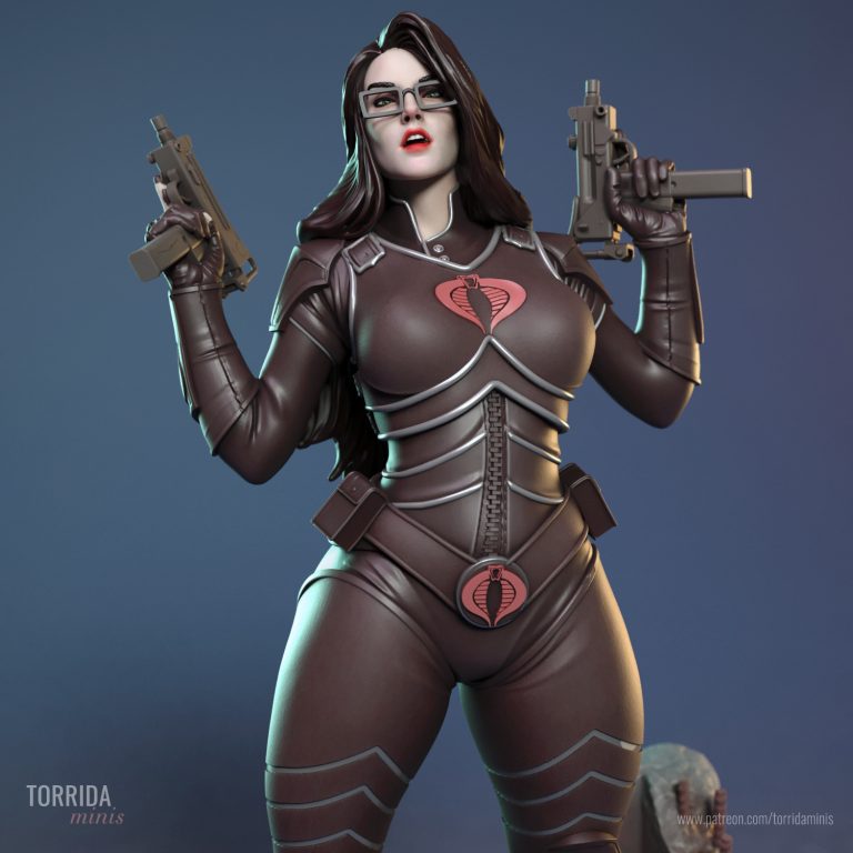 The Contessa — resin pin-up figure render